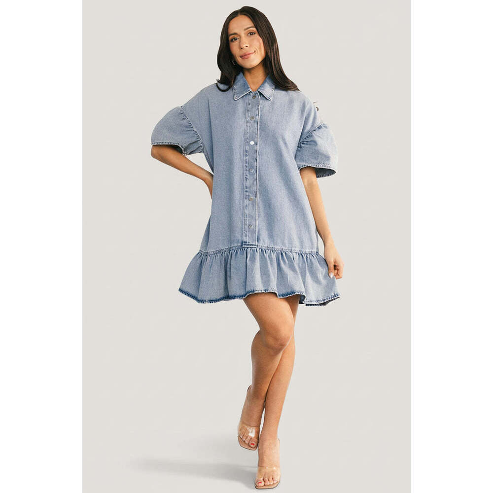 Baltic Born Laguna Short Dress | Light Wash Size 1XL